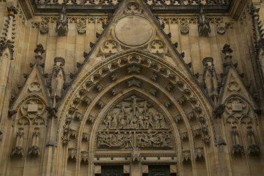 PRAG, CZECH Cumhuriyet, 31 ARALIK 2018. Çek Cumhuriyeti Prag 'daki St. Vitus Katedrali' nin bir parçası.. 