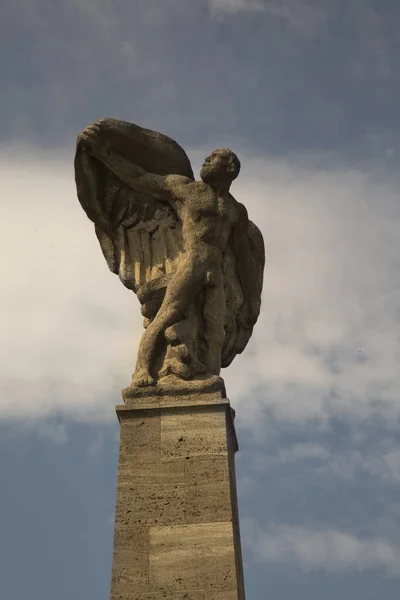 Konstanz Allemagne Mai 2019 Statue Graf Zeppelin Sur Lac Bodensee — Photo