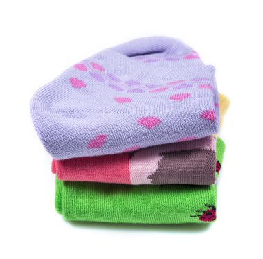 renkli pamuklu çorap