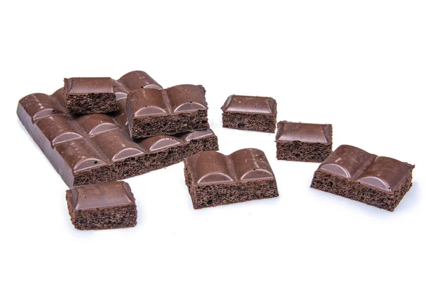 Pedazo de delicioso chocolate —  Fotos de Stock