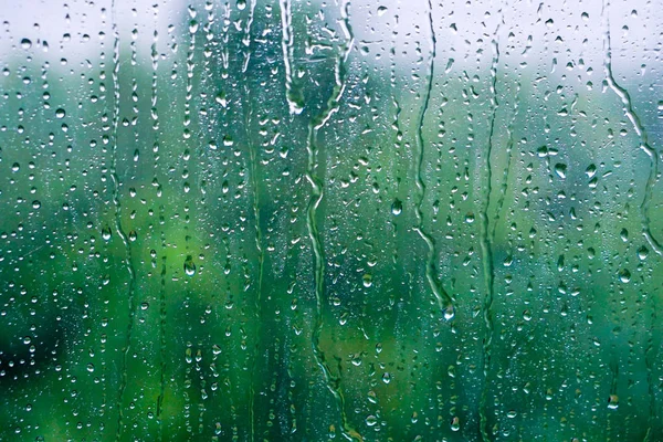 Raindrops on Glass. Background — Stock Photo, Image