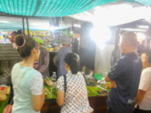 Cena embaçada de mercado fresco asiático — Fotografia de Stock