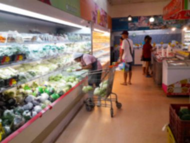 Asya taze Pazar bulanık sahne