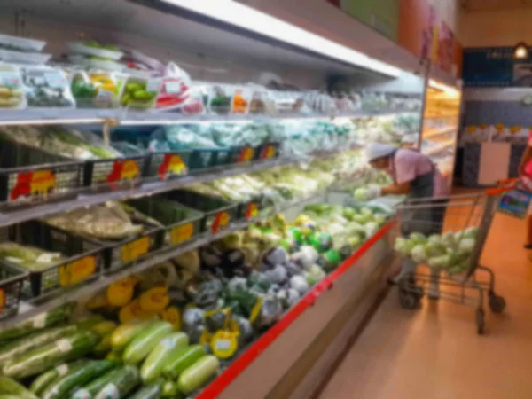 Cena embaçada de mercado fresco asiático — Fotografia de Stock