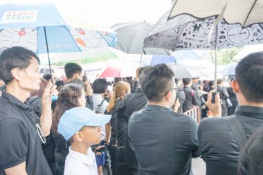 Bangkok, Tayland - 23 Eylül 2017: Tay insanlar ar bir sürü