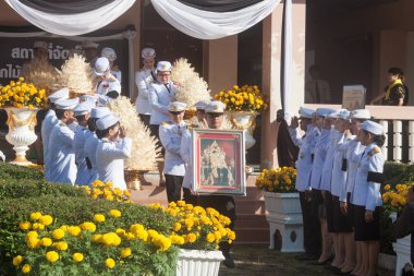 Buriram, Tayland - 26 Ekim 2017: Tayland hükümeti subay