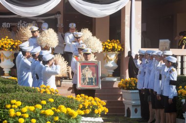 Buriram, Tayland - 26 Ekim 2017: Tayland hükümeti subay