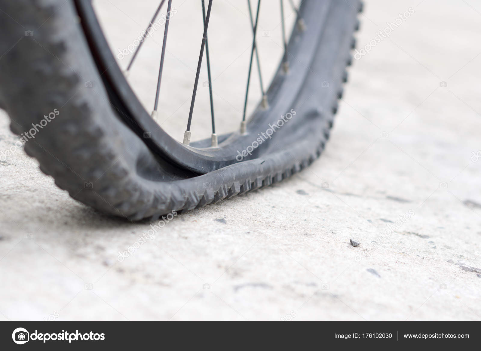 flat tyre bicycle