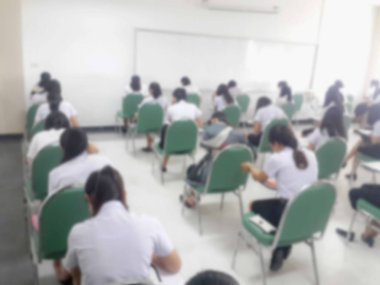 Görüntü arka plan öğrenciler üniversitede bir sınava.