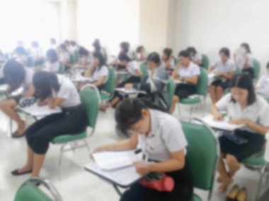 Görüntü arka plan öğrenciler üniversitede bir sınava.