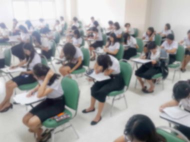 Görüntü arka plan öğrenciler üniversitede bir sınava.