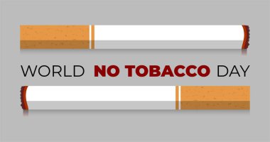 31 Mayıs Dünya Tütün Yok Günü. Sigara içme günü farkındalığı yok. Sigara zehirlenmesi. Vektör. Görüntü.
