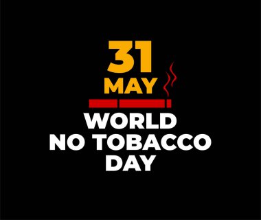 Dünya Tütünsüz Günü düz tasarım vektör çizimi