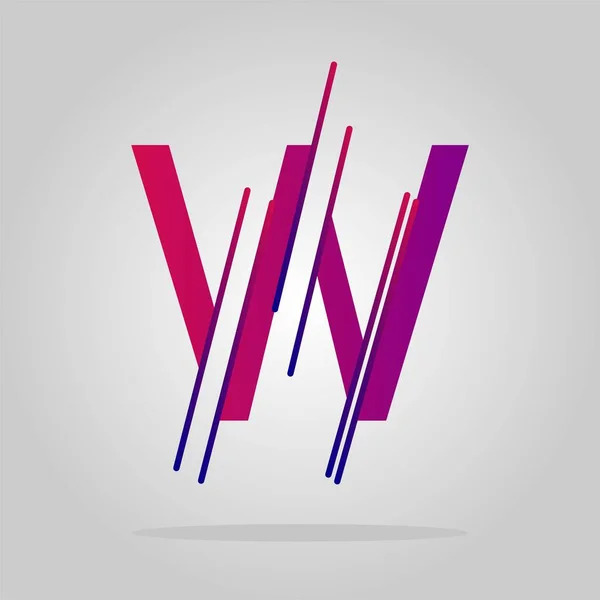 Элементы шаблона логотипа W — стоковый вектор