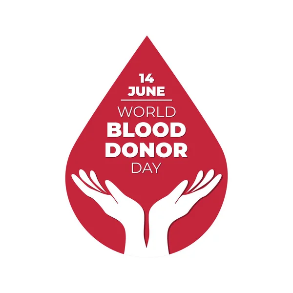 世界の献血者のための献血コンセプトのベクトルイラスト6月14日. — ストックベクタ