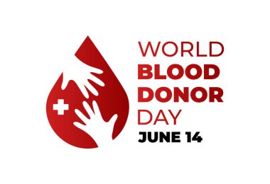 14 Haziran Dünya kan donörü için kan bağışı kavramının vektör illüstrasyonu.