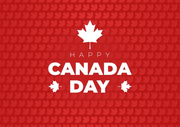 Fundo do dia canadense com folhas de bordo. feliz dia do Canadá —  Vetores de Stock