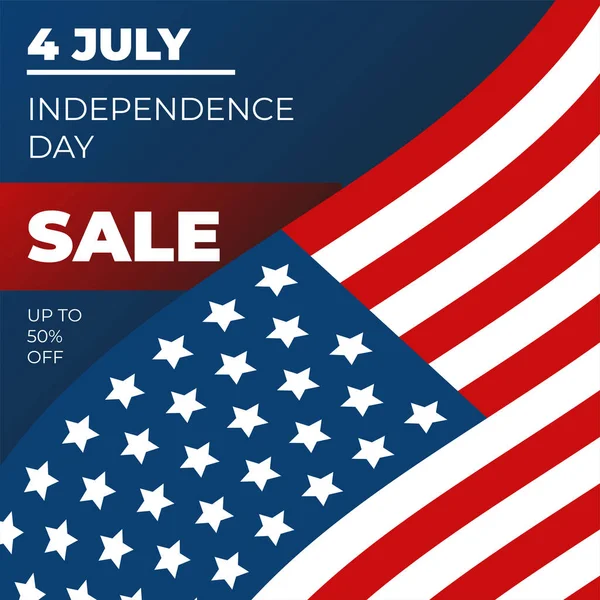День независимости США дизайн шаблона баннера продажи — стоковый вектор
