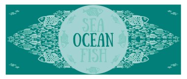 suda Balık sürülerini illüstrasyon