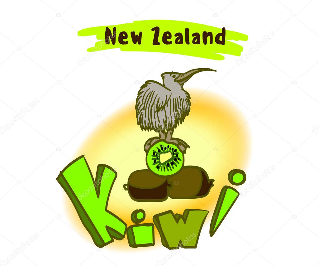 Image bird Kiwi, Kiwi fruit, Text, New Zealand, the Text of Kiwi
