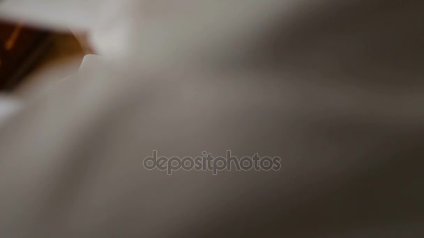 Businessman Fixing Cufflinks his Suit — Stock Video