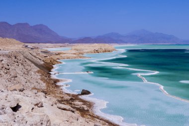 Amazing View to the Salty Surface of tha Lake Assal, Djibouti  clipart