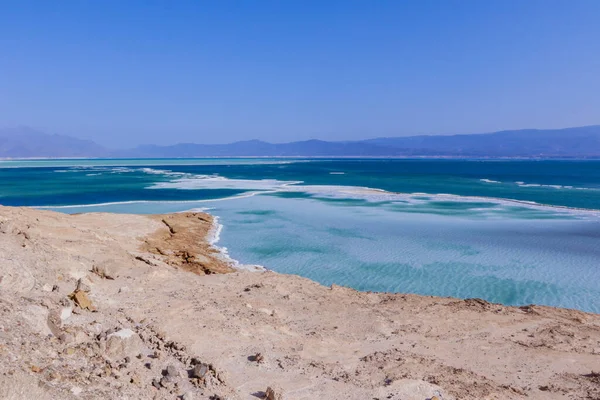 Amazing View Salty Surface Tha Lake Assal Djibouti — Stock Photo, Image