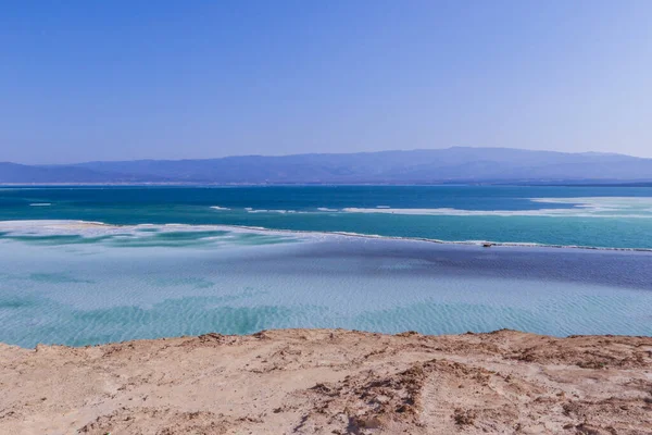 Vista Incrível Para Superfície Salgada Tha Lake Assal Djibouti — Fotografia de Stock