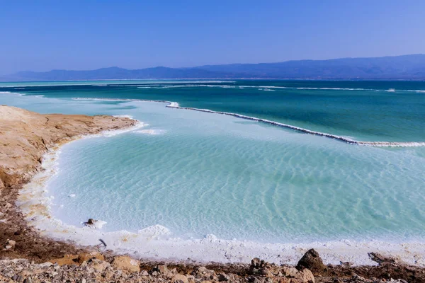 Vista Incrível Para Superfície Salgada Tha Lake Assal Djibouti — Fotografia de Stock