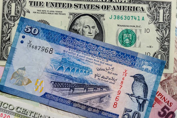 Moscou Rússia Abril 2020 Dólar Americano Com Notas Diferentes Sri — Fotografia de Stock