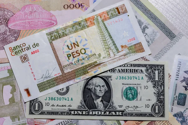 Moscou Rússia Abril 2020 Dólar Americano Com Diferentes Notas Peso — Fotografia de Stock