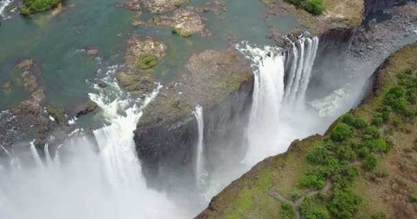 Images 4K de la Vue Aérienne aux Chutes Victoria, Zimbabwe 
