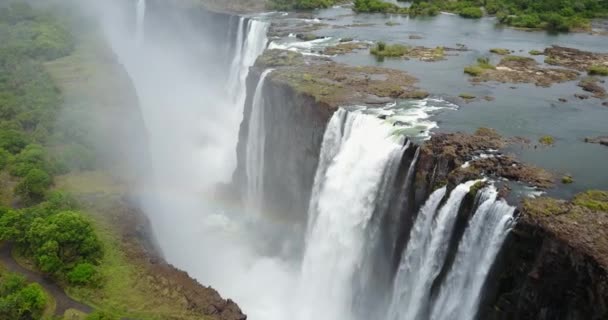 Images 4K de la Vue Aérienne aux Chutes Victoria, Zimbabwe 