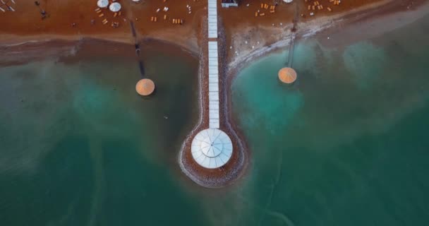 Ein Bokek Israel Enero 2020 Vista Aérea Hotel Lujo Playa — Vídeo de stock