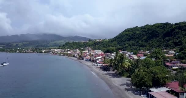 Martinique Adası Saint Pierre Sahili Hava Görüntüsü — Stok video
