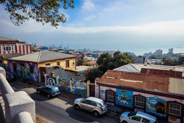 Valparaíso Chile Março 2020 Vista Vida Diária Para Edifícios Multi — Fotografia de Stock