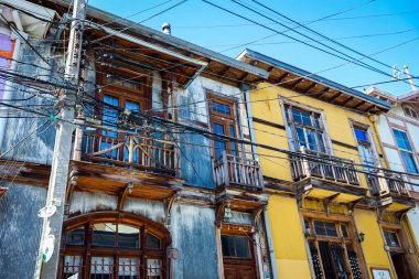 Valparaiso, Şili - 08 Mart 2020: Şili Sokaklarına Günlük Yaşam Görünümü