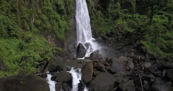 Flygbilder Vattenfallen Dominica Västindien — Stockvideo