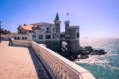 Vina Del Mar, Şili - 09 Mart 2020: Wulff Şatosu Harika Görünüm