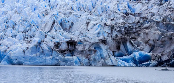 Close Zicht Grijze Gletsjer Het Zuidelijke Patagonische Ijsveld Vlakbij Cordillera — Stockfoto