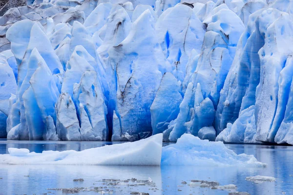 Vista Cerca Glaciar Grey Campo Hielo Patagonia Sur Cerca Cordillera — Foto de Stock