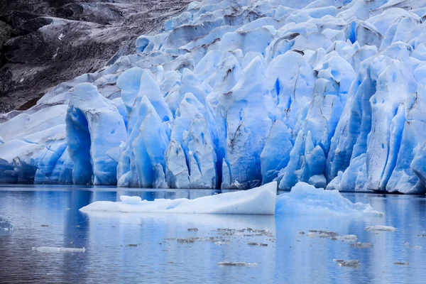 Vista Cerca Glaciar Grey Campo Hielo Patagonia Sur Cerca Cordillera — Foto de Stock