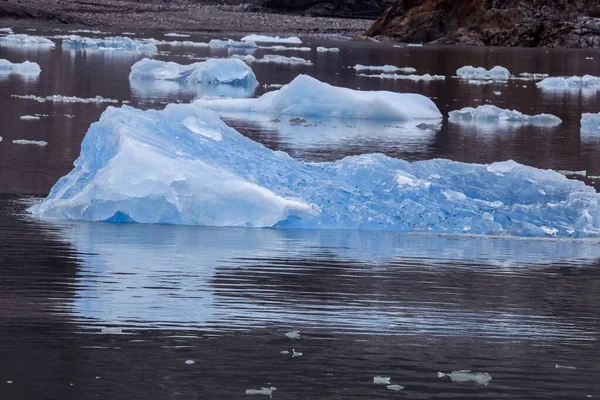 Kousek Ledu Jezeře Gray Blízkosti Šedého Ledovce Jižním Patagonském Ledovém — Stock fotografie