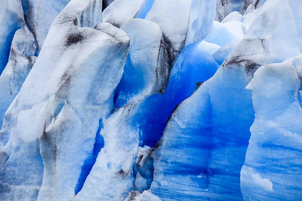 Närbild Utsikt Mot Den Grå Glaciären Södra Patagoniens Isfält Nära — Stockfoto