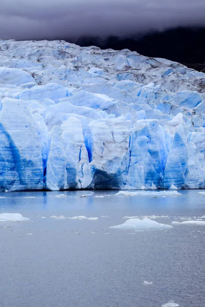 Vista Cerca Glaciar Grey Campo Hielo Patagonia Sur Cerca Cordillera — Foto de Stock