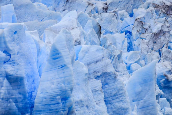 Närbild Utsikt Mot Den Grå Glaciären Södra Patagoniens Isfält Nära — Stockfoto