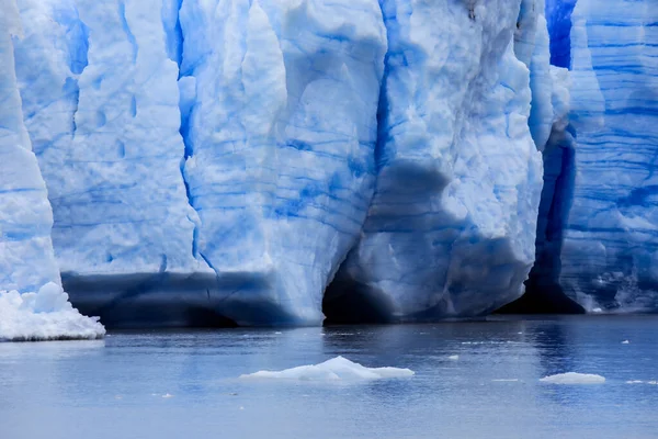 Närbild Utsikt Mot Den Grå Glaciären Södra Patagoniens Isfält Nära — Stockfoto