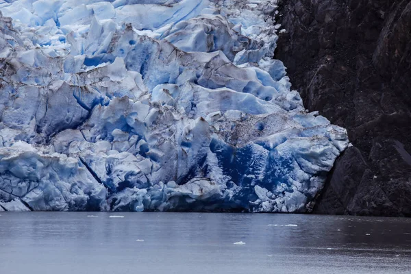 Vista Vicino Sul Ghiacciaio Grigio Ghiacciaio Della Patagonia Meridionale Vicino — Foto Stock