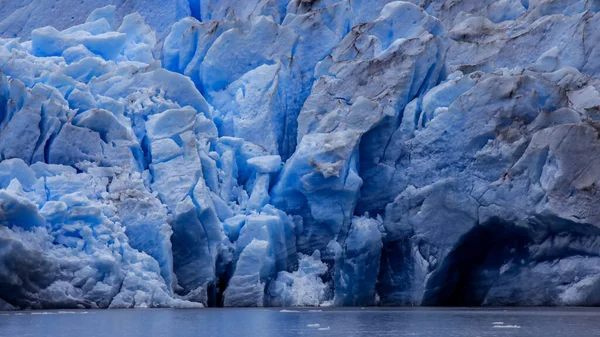 Vista Vicino Sul Ghiacciaio Grigio Ghiacciaio Della Patagonia Meridionale Vicino — Foto Stock