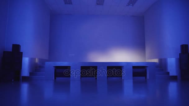 Espetacular show de luz do equipamento de iluminação de palco — Vídeo de Stock